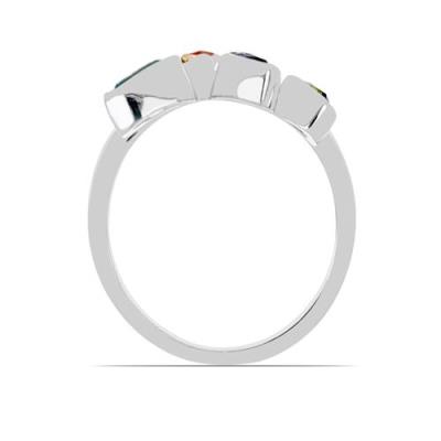 BUY REAL CHAKRA STONES RING IN STERLING SILVER 